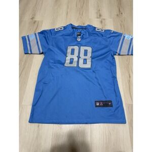 Men's Size Large TJ Hockenson NFL Lions Jersey - Blue
